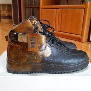 Rare Nike Air Force 1 High Pigalle Black Gold men's size 10 OG Box included
